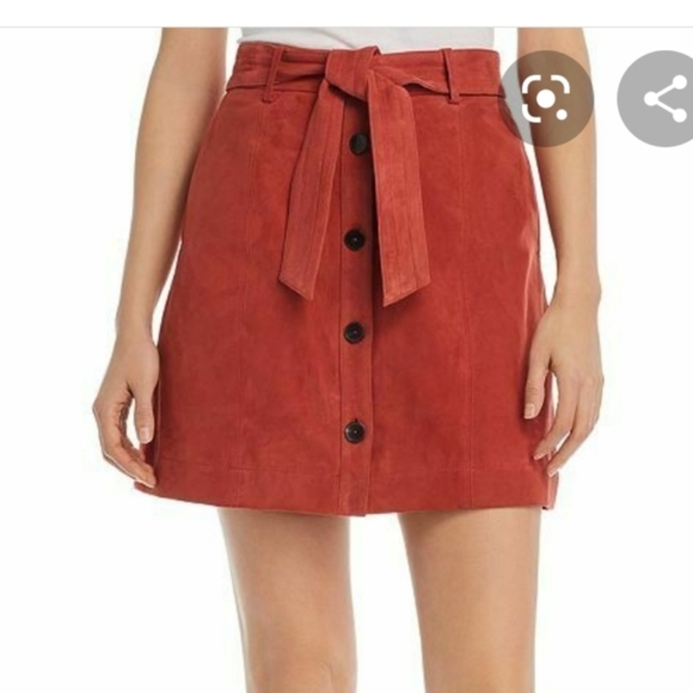 Joie suede‎ belted skirt